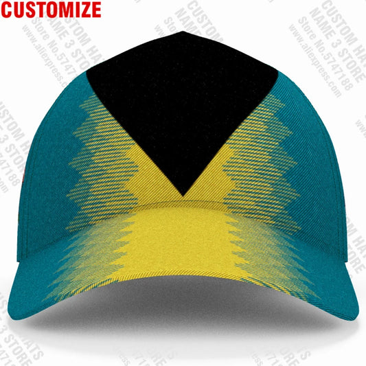 Bahamas Baseball Cap Free 3d Custom Made Name Travel Team Logo Bhs Hat Tees Bs Country Nation Bahamian Flag Fishing DIY Headgear