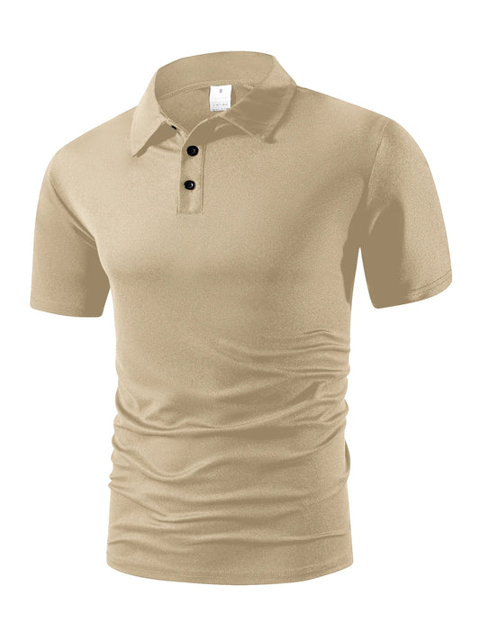 Men's Summer Polo Shirt Casual Breathable Comfortable T Shirts Solid Color High Quality Short Sleeve T-Shirt Outdoor Sport Tops