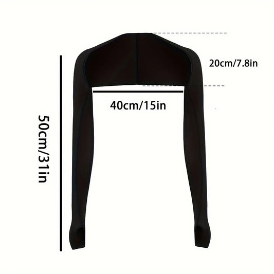 Women's Sports Sun Protection Shawl Thin Style Shoulder Length Women's Sports Sleeve Perfect For Outdoor Golf, Running, Cycling