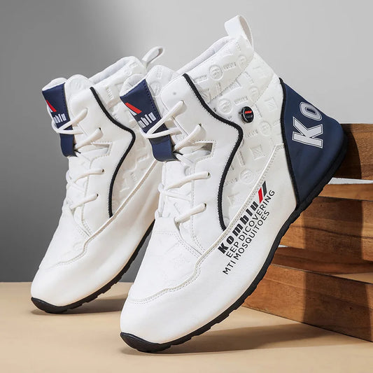 High-Top Casual Sneakers with Trendy Embossed Design, Soft and Shock-Absorbing, Versatile for Daily Commuting, Unisex Fashion Height-Increasing Sports Shoes 9