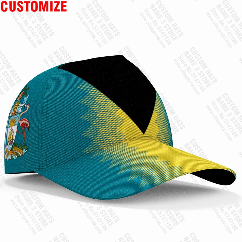 Bahamas Baseball Cap Free 3d Custom Made Name Travel Team Logo Bhs Hat Tees Bs Country Nation Bahamian Flag Fishing DIY Headgear