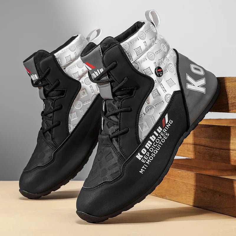 High-Top Casual Sneakers with Trendy Embossed Design, Soft and Shock-Absorbing, Versatile for Daily Commuting, Unisex Fashion Height-Increasing Sports Shoes 9