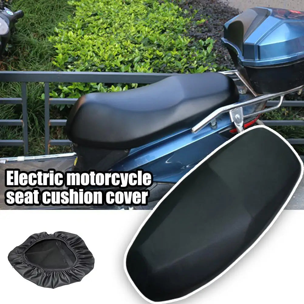 Motorcycle Seat Cover Waterproof Rain Dustproof Motorbike Scooter Cushion Seat for Sun Protection with Stretch Leather Bag