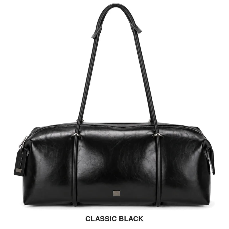 Women's Large Capacity Boston Bag Pillow Duffel Bag Gym Sports Travel Handbag Shoulder Tote Carry On Weekend Bag