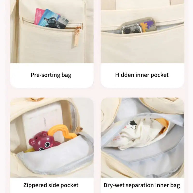 Single-shoulder / Hand-held baby Carrier Bag, Mother and baby Supplies Bag, Milk Bottle Insulation Bag, Diaper Storage Bag