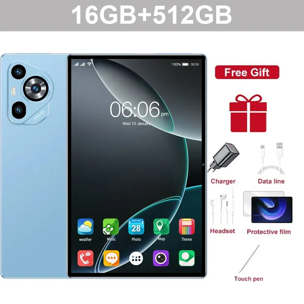 2025 Latest Global First Tablet mi Pad Android 15 Snapdragon 8Gen3 11 inch Soft Light Screen Pad 16 Pro WiFi GPS WPS 5G Table PC