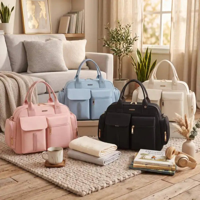 Single-shoulder / Hand-held baby Carrier Bag, Mother and baby Supplies Bag, Milk Bottle Insulation Bag, Diaper Storage Bag