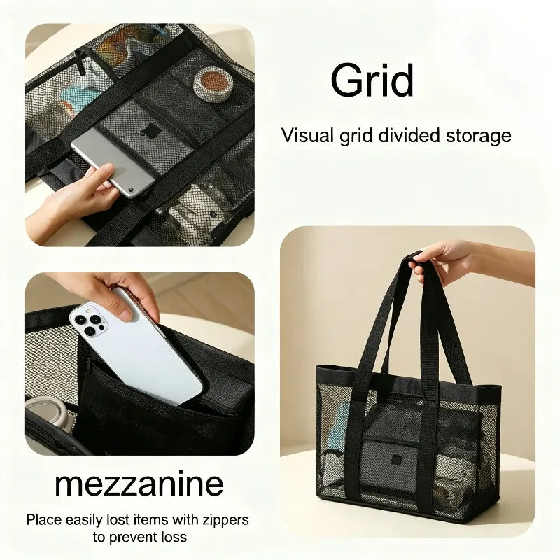 Beach Tote Bag Packaging Makeup Organizer Swimming Travel Accessories Cosmetic Bag Shopping Storage Bag Women Handbag Yoga Gym