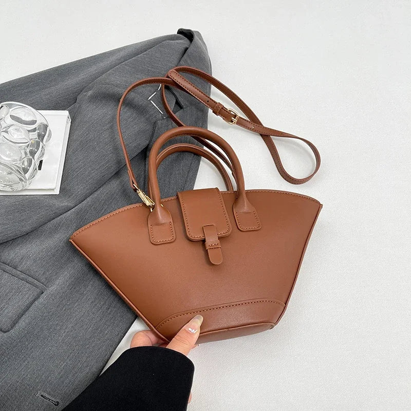 Brown Black Women's Bag Large Capacity Commute Bag Designer Bucket Shoulder Crossbody Bag Coffee Pu Leather Handbag Tote