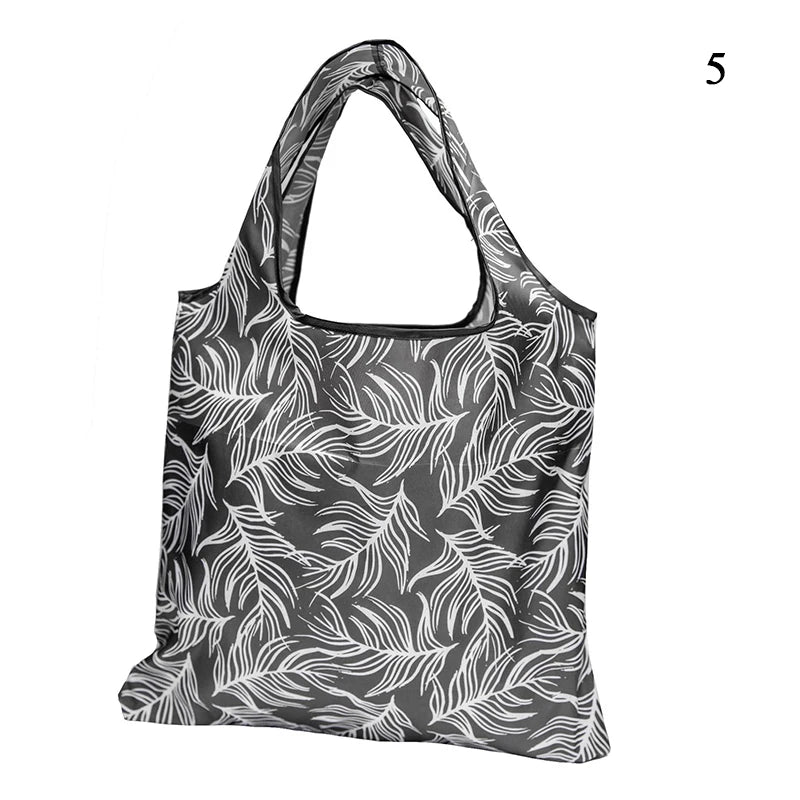 Fashion Shopping Bags Portable Various Prints Large Capacity Convenient Handbags Easy To Fold Package Travel Essential