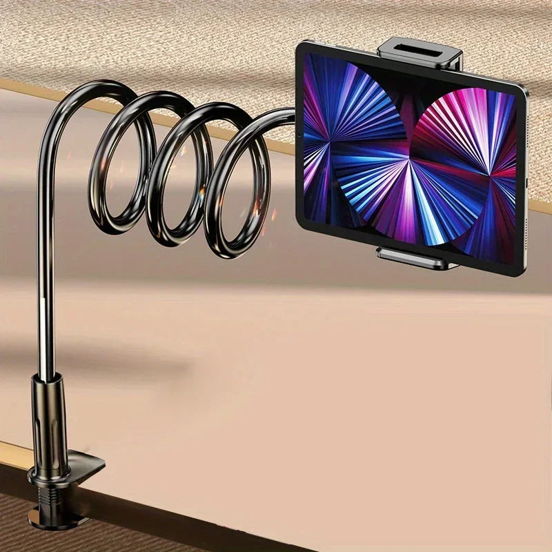 18MM Thick Bed Phone Tablet Holder, 360° Rotatable Clamp Mount for 4.7-12.9" iPad iPhone, Lazy Stand for Bed Desk Live Streaming