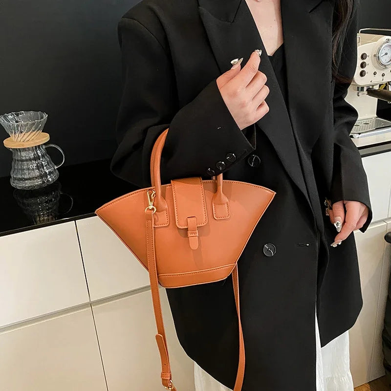 Brown Black Women's Bag Large Capacity Commute Bag Designer Bucket Shoulder Crossbody Bag Coffee Pu Leather Handbag Tote
