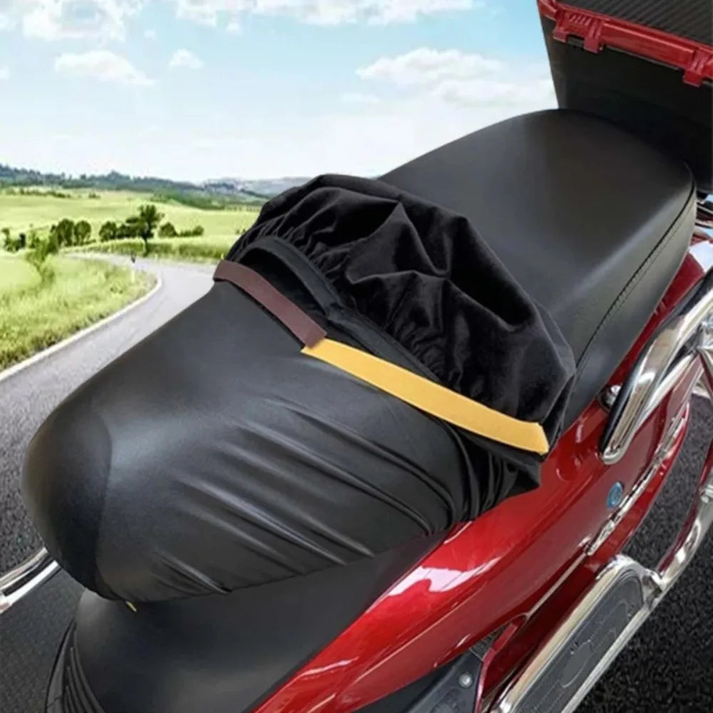 Motorcycle Seat PU Leather Cover Waterproof Dustproof Sunscreen Motorbike Scooter Cushion Seat Cover Protector Cover Accessories