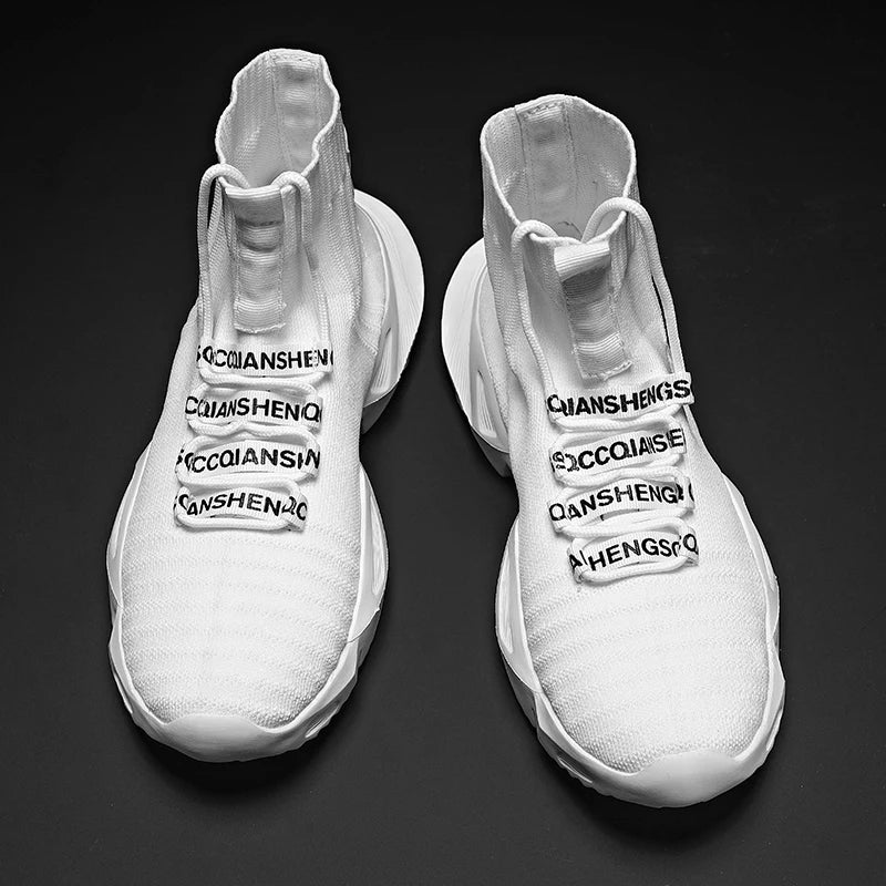 Socks Sneakers Men Knit Upper Breathable Sport Shoes Sock Boots Man Shoes High Top Running Shoes for Men Zapatillas De Deporte