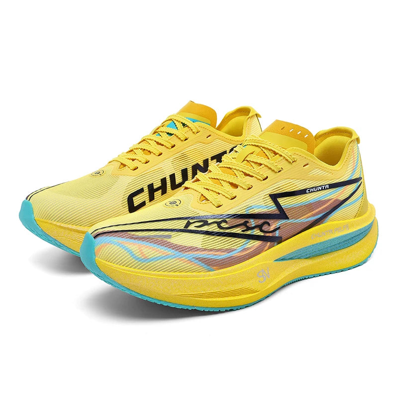 Men's and Women's Running Shoes Anti Slip and Shock-Absorbing Carbon Fiber Board Professional Marathon Chunta Sports Shoes