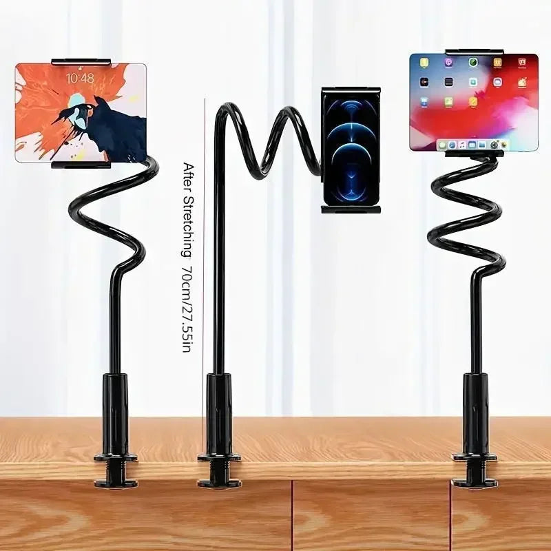 18MM Thick Bed Phone Tablet Holder, 360° Rotatable Clamp Mount for 4.7-12.9" iPad iPhone, Lazy Stand for Bed Desk Live Streaming
