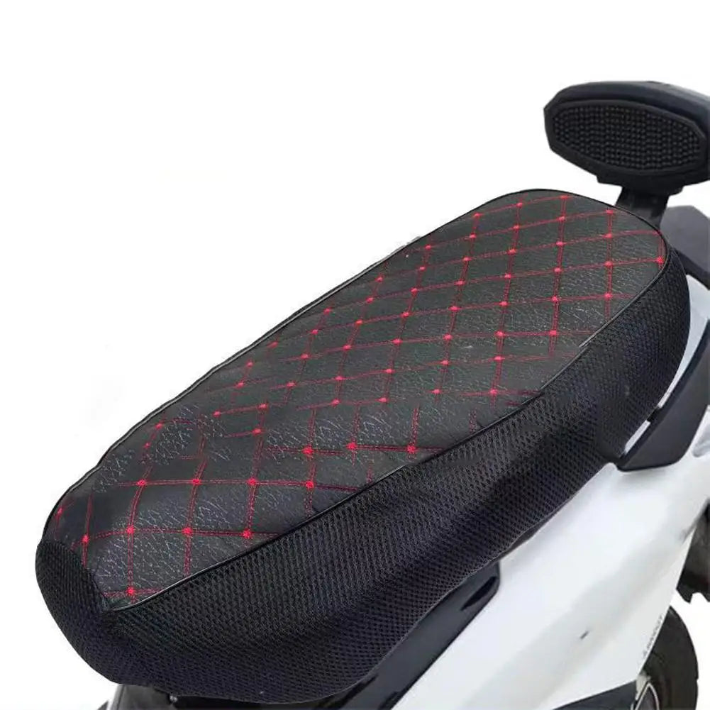 Universal Motorcycle Seat Cover,3D Spacer Mesh Fabric Scooter Cushion Breathable Anti-Slip Moped Seat Cover for Comfort Riding