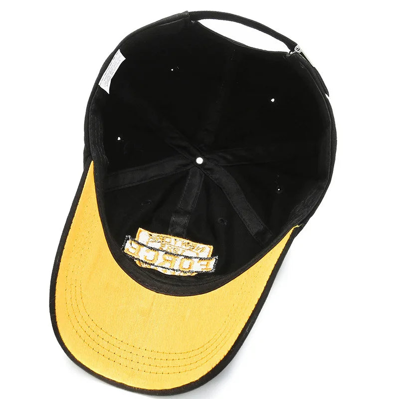 Men's Baseball Cap Versatile Trendy Baseball Cap for Outdoor Sports European and American Fashion Lettered Baseball Caps