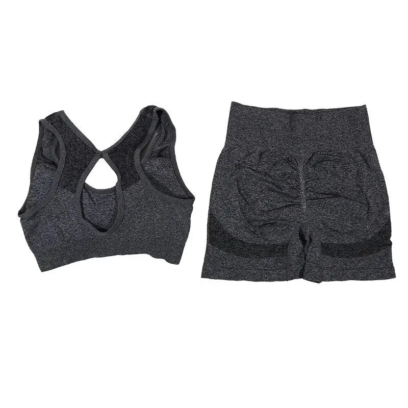 Yoga Suit Sports Underwear Women's Fitness Vest Running Shorts Set  Workout