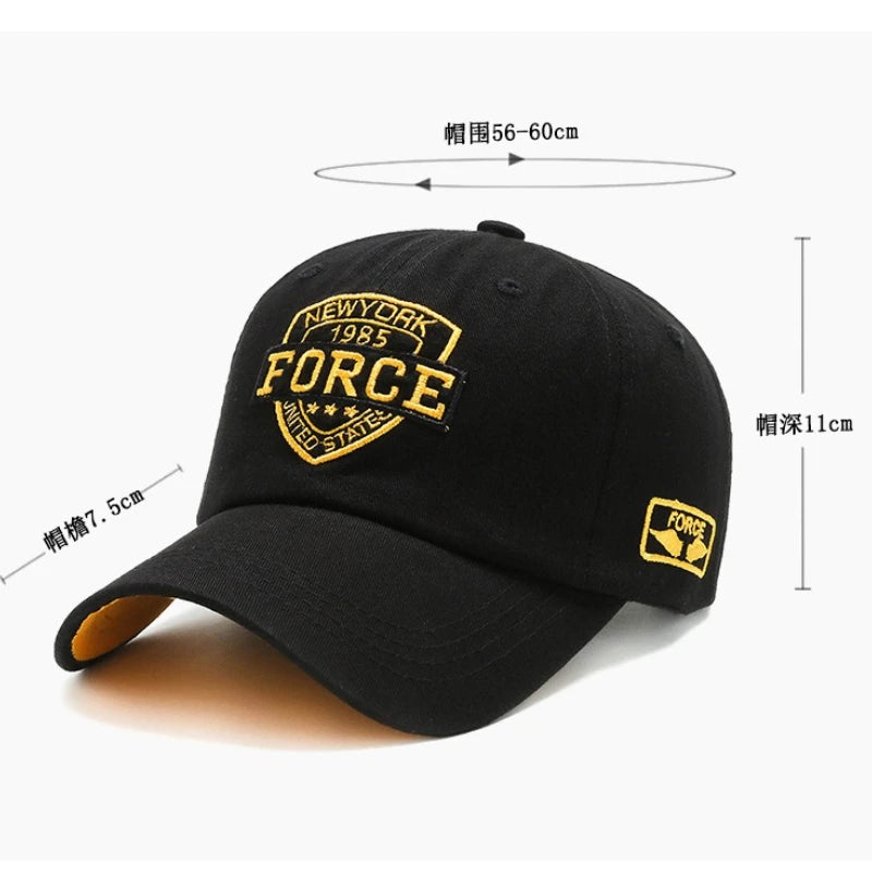 Men's Baseball Cap Versatile Trendy Baseball Cap for Outdoor Sports European and American Fashion Lettered Baseball Caps