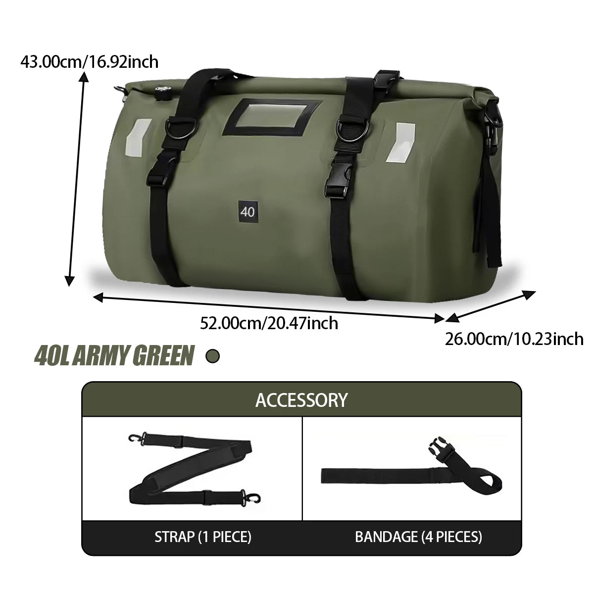 Motorcycle Bags Waterproof Outdoor Large Capacity Motorcycle Luggage Saddle Bag Rear Seat Bags