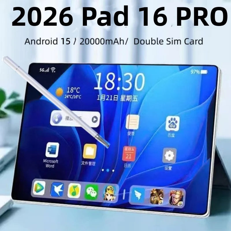 2025 Latest Global First Tablet mi Pad Android 15 Snapdragon 8Gen3 11 inch Soft Light Screen Pad 16 Pro WiFi GPS WPS 5G Table PC