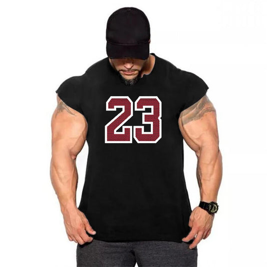 New Bodybuilding Tank Tops Men Sports Sleeveless shirt Muscle guys Vest Fitness Drop Armhole Solid Tops Tees Cotton Gym Singlets