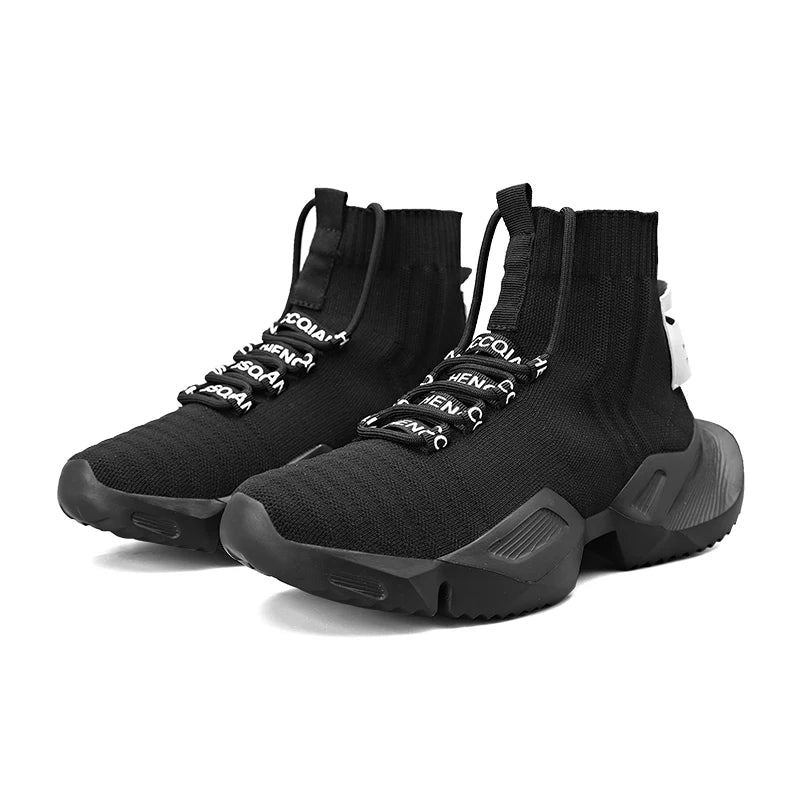 Socks Sneakers Men Knit Upper Breathable Sport Shoes Sock Boots Man Shoes High Top Running Shoes for Men Zapatillas De Deporte
