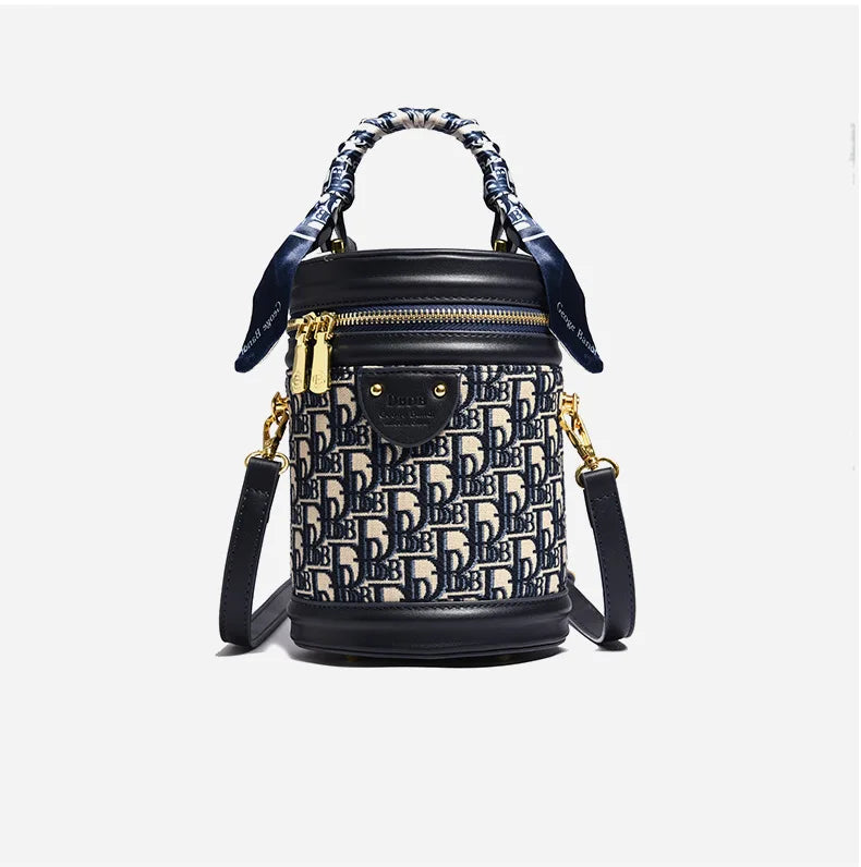 Elegant and versatile cylindrical bag 2026 New autumn and winter fashion simple bucket bag for women, popular crossbody bag