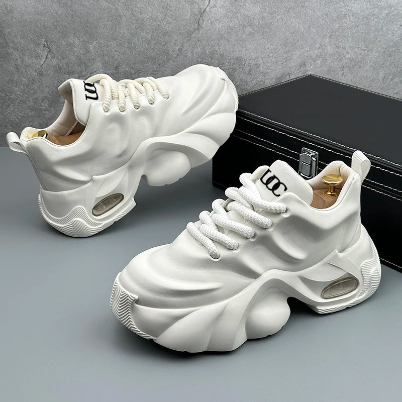 Men's casual sports shoes, thick-soled for height increase and wear resistance, comfortable interior, suitable for both sports and casual use