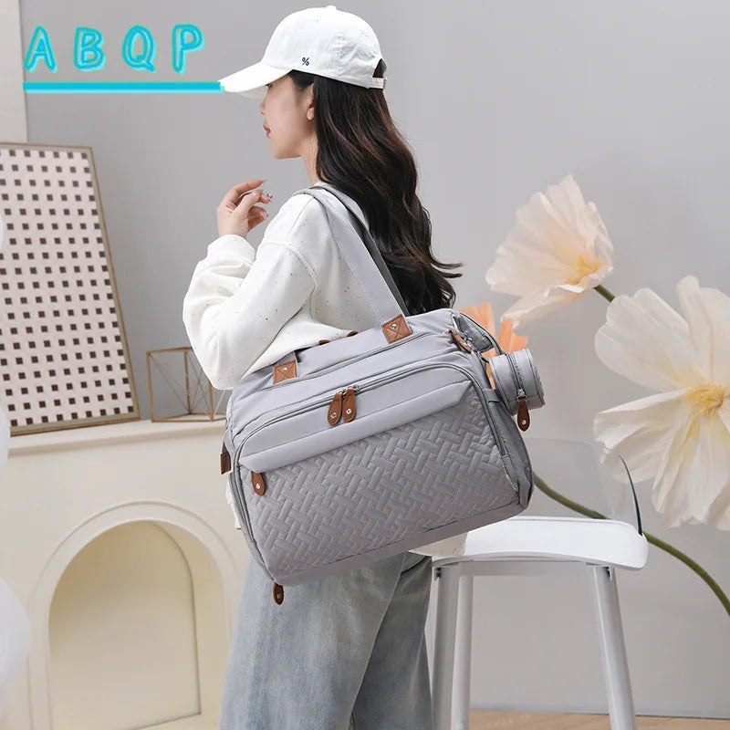 Fashionable Diaper Bag Backpack, Multifunctional Baby Diaper Bag Backpack, Large Capacity Out-and-out Baby Supplies Storage Bag