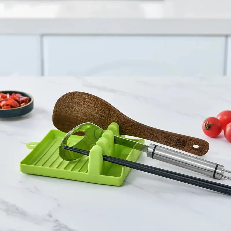 [Hot Sales] 1Pcspatula Rack Pot Lid Rack Shelves Counter Top Shovel Spoon Shelf Soup Spoon Pad Put Soup Spoon Chopsticks Holder