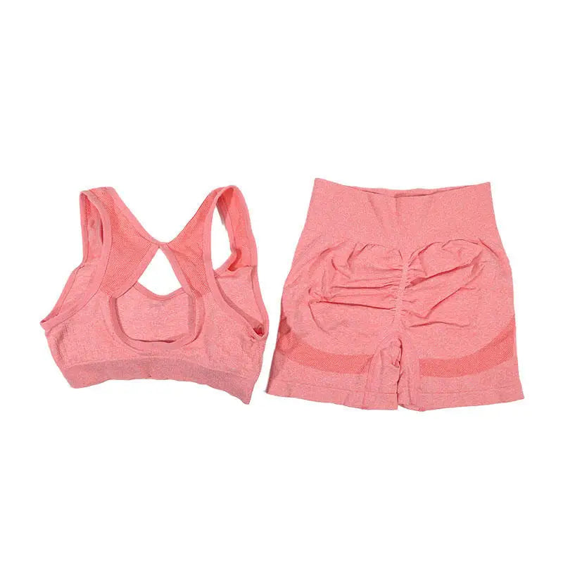 Yoga Suit Sports Underwear Women's Fitness Vest Running Shorts Set  Workout
