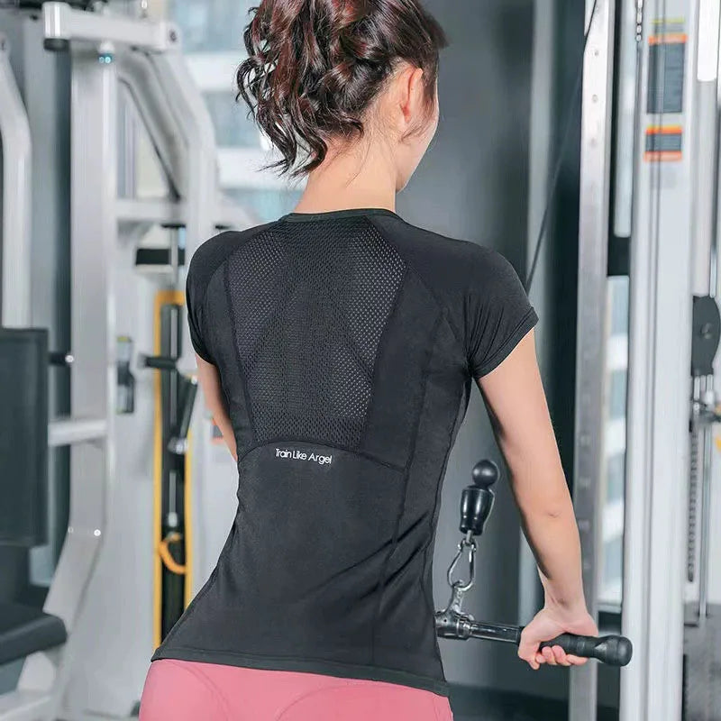 Ladies Sportswear Yoga Wear Women's Sports T-Shirt  Top Fitness Clothes Running