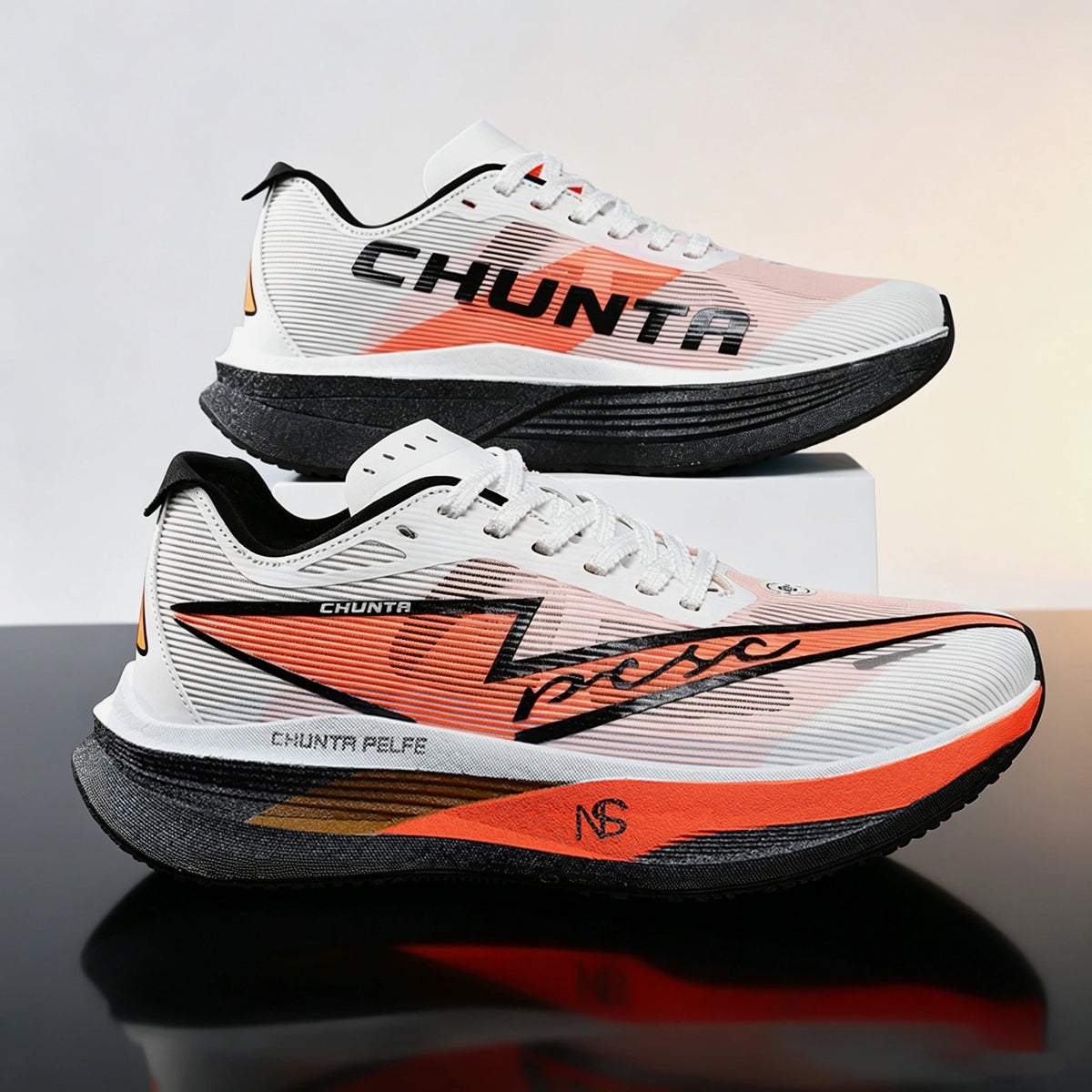 Men's and Women's Running Shoes Anti Slip and Shock-Absorbing Carbon Fiber Board Professional Marathon Chunta Sports Shoes