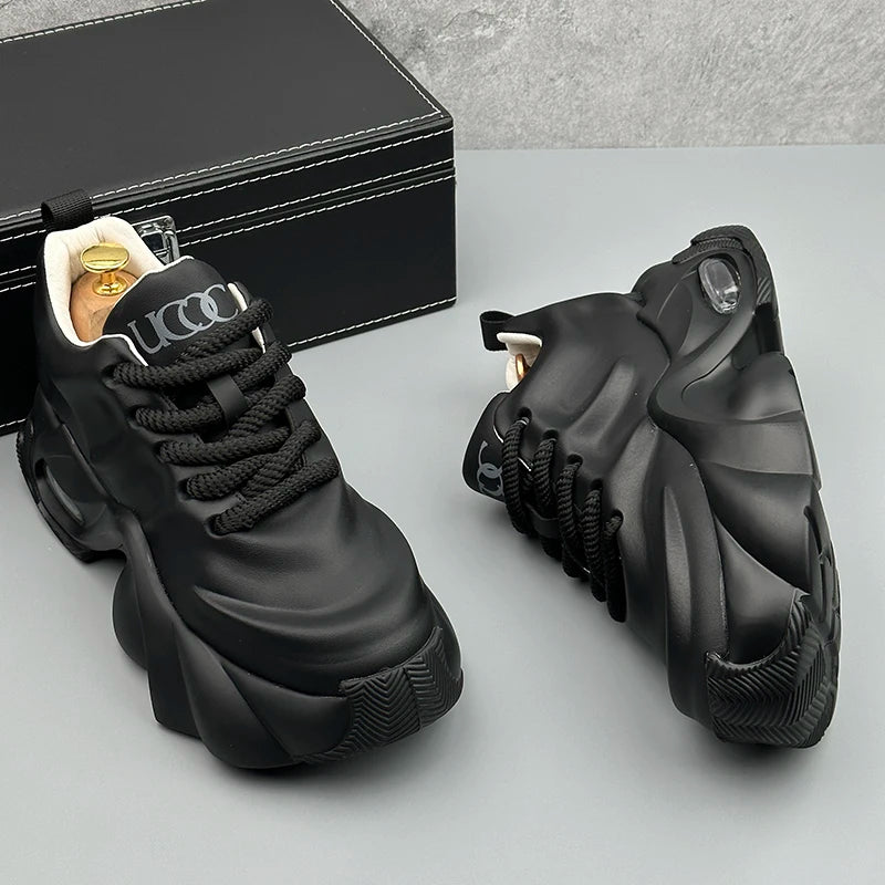 Men's casual sports shoes, thick-soled for height increase and wear resistance, comfortable interior, suitable for both sports and casual use