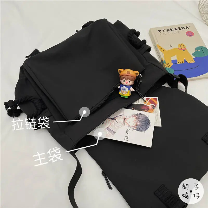 Women Bag Large Capacity Single Handbags Shoulder Bags Men Bolsas Japanese Harajuku Postman Student Crossbody Messenger Bag