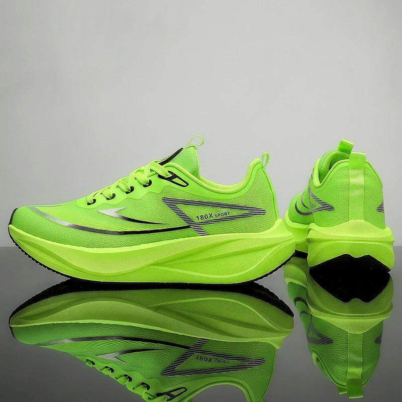 Men Casual Sports Running Shoes Carbon Board Marathon Training Breathable Women's Jogging Athletic Nonskid Walking Sneakers