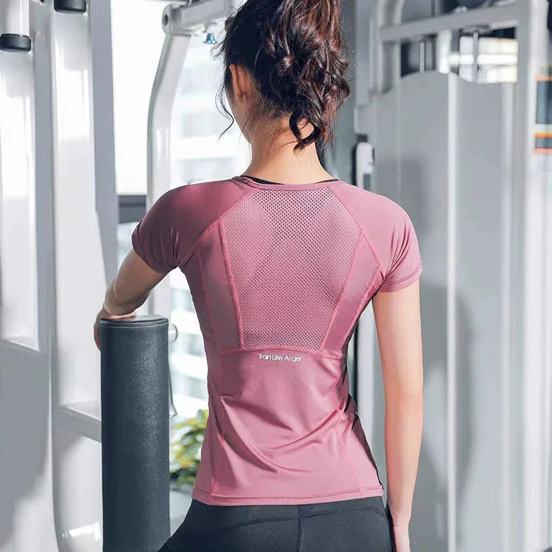 Ladies Sportswear Yoga Wear Women's Sports T-Shirt  Top Fitness Clothes Running