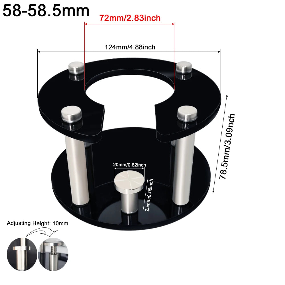 51/54/58mm Coffee Portafilter Holder,Espresso Tamper Stand, Espresso Holder Fits 51/54/58mm Portafilters(Only Sell Stand)
