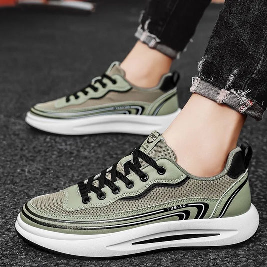 Mens Casual Sport Shoes Loafers Summer Breathable Mesh Tennis Sneakers Outdoor Non‑Slip Lightweight Running Shoes