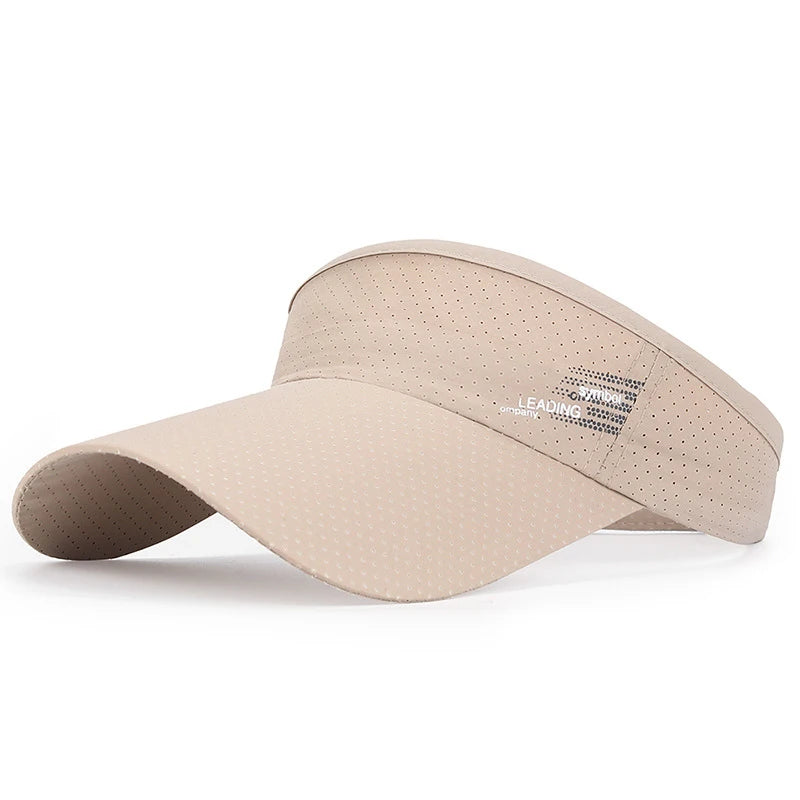 Fashion Summer Sport Outdoor Sun Hats Big Brim Empty Top Baseball Caps Quick Dry Hats for Women&  Men Golf Hat