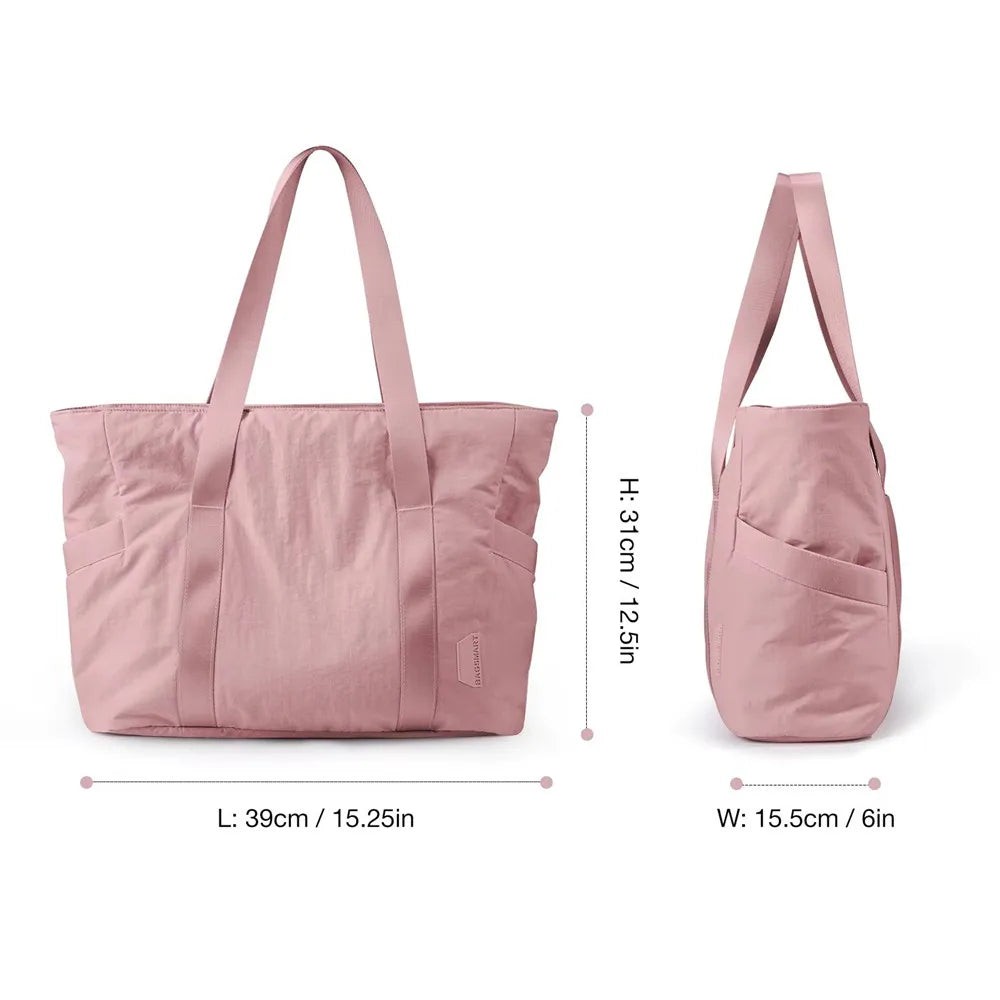 Women Tote Bag University Laptop Travel Tote diaper Gym Yoga Bag Shoulder Bag with Yoga Mat Buckle for Sports College Work