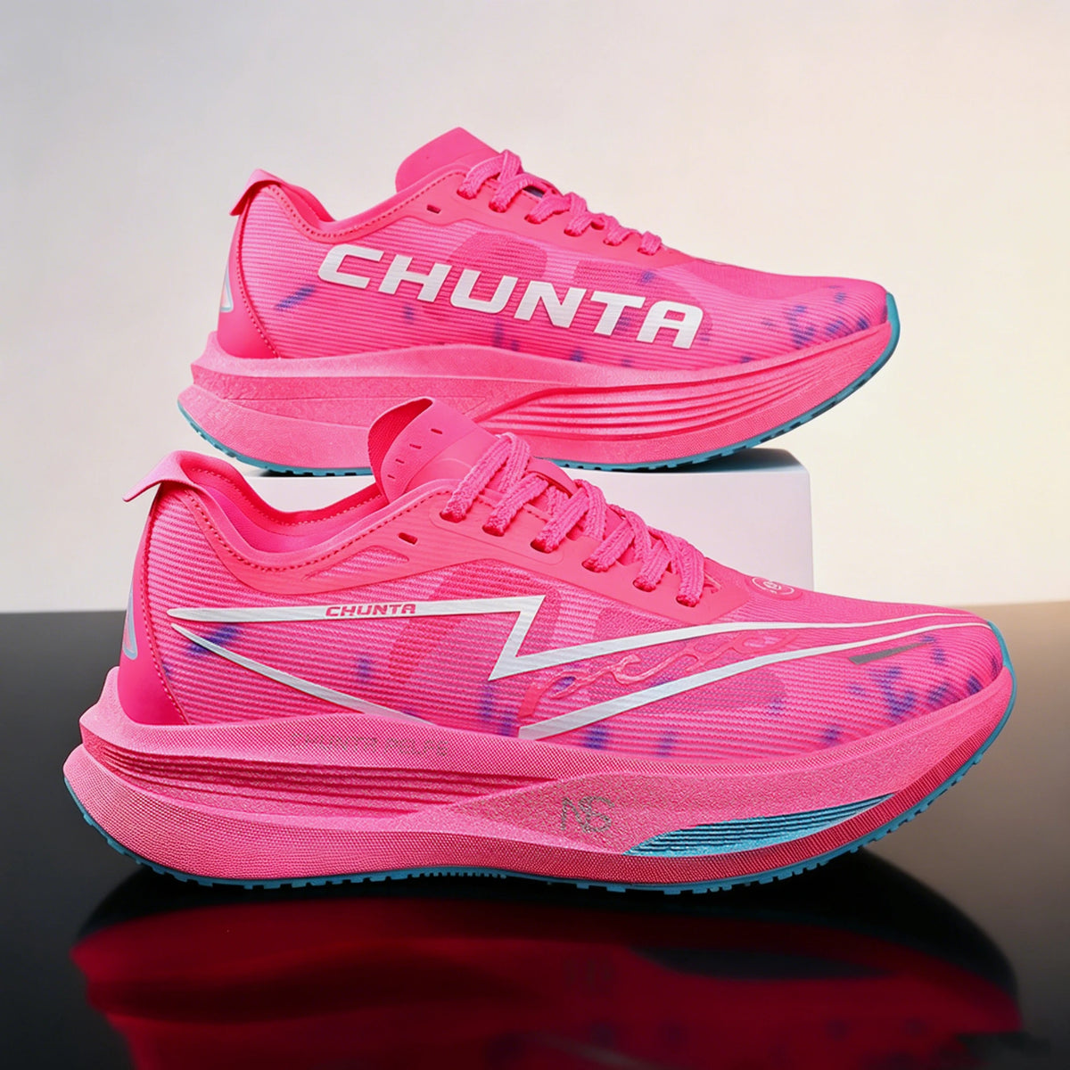 Men's and Women's Running Shoes Anti Slip and Shock-Absorbing Carbon Fiber Board Professional Marathon Chunta Sports Shoes