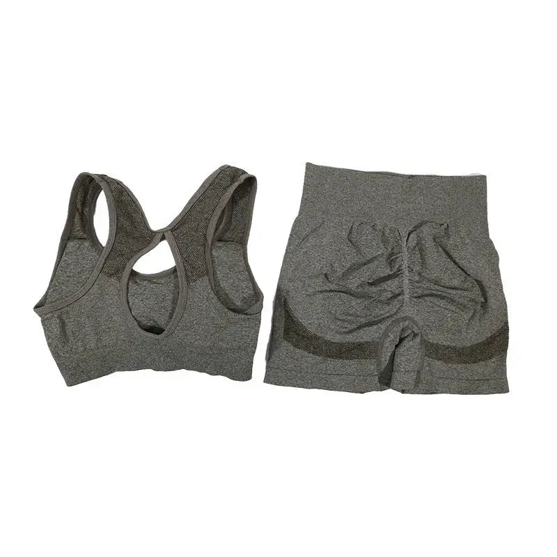 Yoga Suit Sports Underwear Women's Fitness Vest Running Shorts Set  Workout