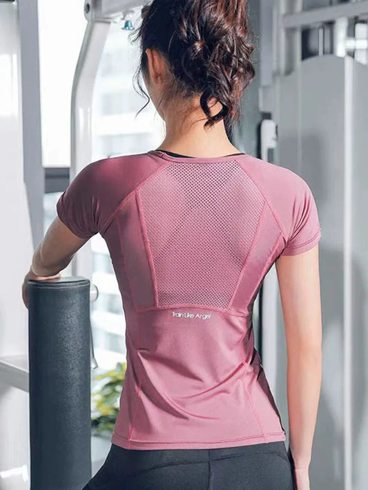 Ladies Sportswear Yoga Wear Women's Sports T-Shirt  Top Fitness Clothes Running