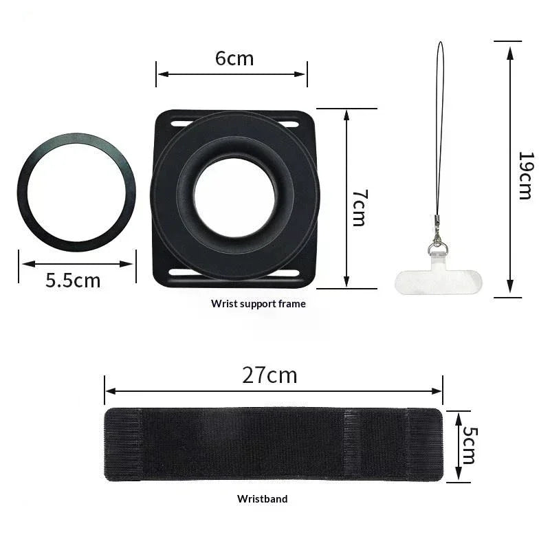 1 Set Mobile Phone Holder Wrist Strap Strong Magnetic Suction Bracket Mount Arm Dedicated For Phone 13 14 15 16 Pro Max