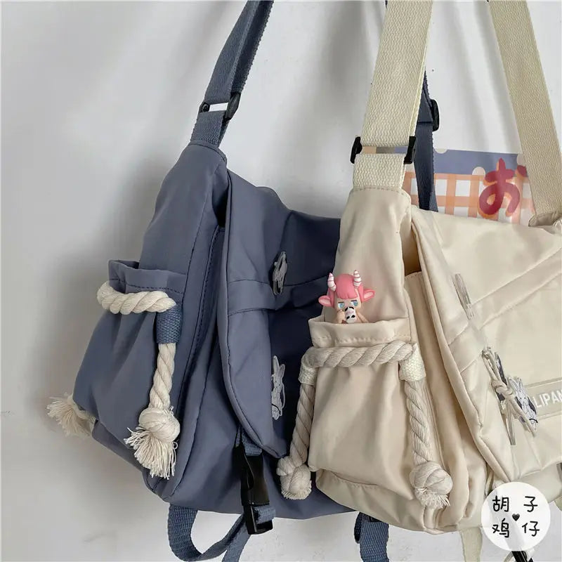 Women Bag Large Capacity Single Handbags Shoulder Bags Men Bolsas Japanese Harajuku Postman Student Crossbody Messenger Bag