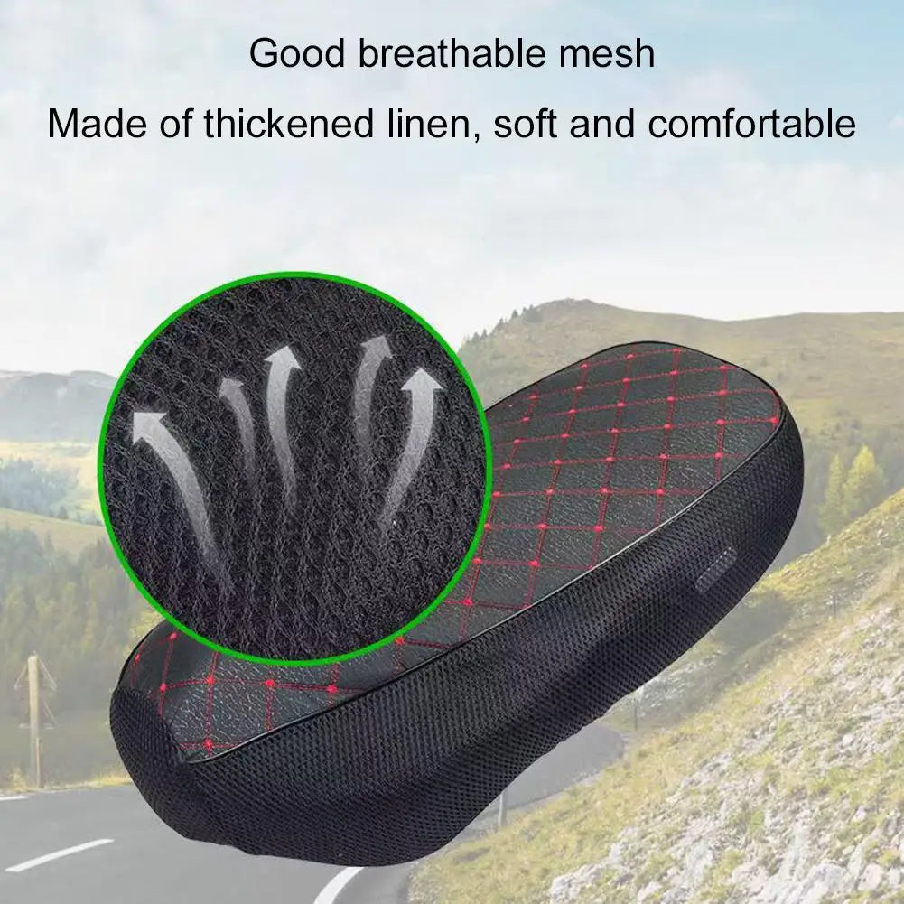 Universal Motorcycle Seat Cover,3D Spacer Mesh Fabric Scooter Cushion Breathable Anti-Slip Moped Seat Cover for Comfort Riding