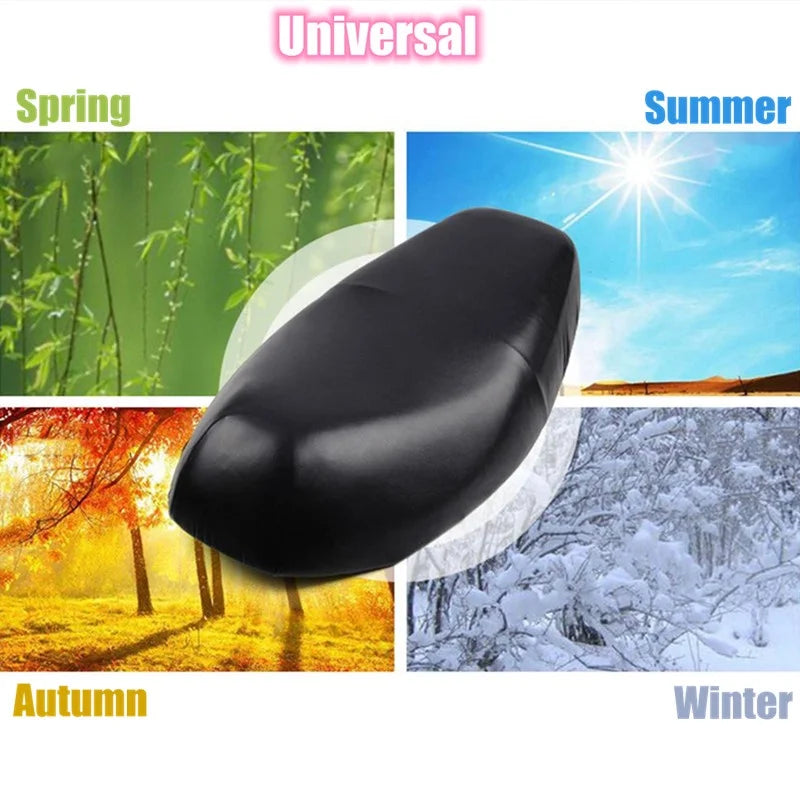 Motorcycle Seat Cover Waterproof Breathable Leather Cushion Cover Weather Protector Sunscreen For Motorcycle Electric Scooter